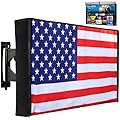 Weatherproof Outdoor TV Cover - 48 to 50 Inch, Heavy Duty 600D Oxford, Zipper Waterproof Shield with Front Flap for Flat Screen TVs