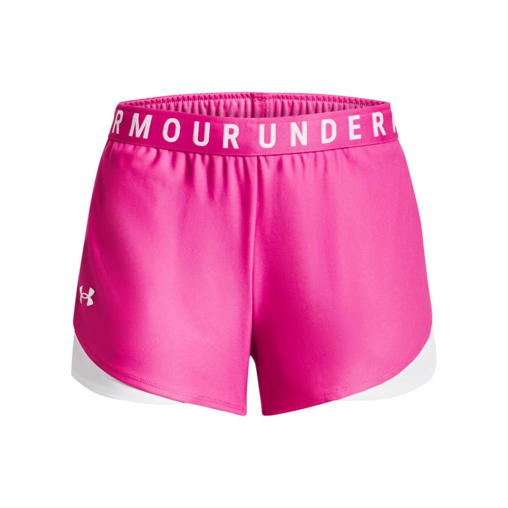 Under Armour Play Up Shorts 3.0, Short Femme, Carbon Heather / Black / Black, 2XS