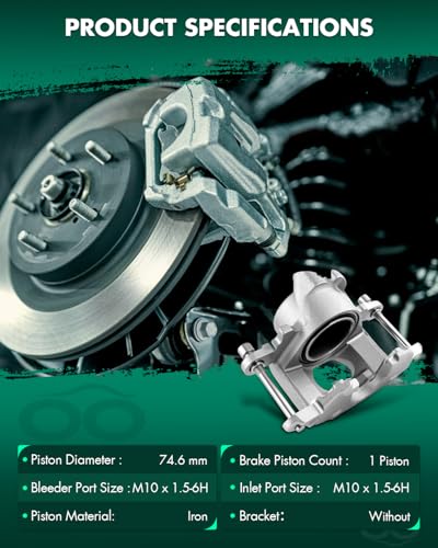 Image of SCITOO 184021 184020 Front Left & Right Disc Brake Calipers Fit For Buick For LeSabre 1978-1990,For Buick For Riviera 1978,For Pontiac For Safari 1987-1989, Single Piston