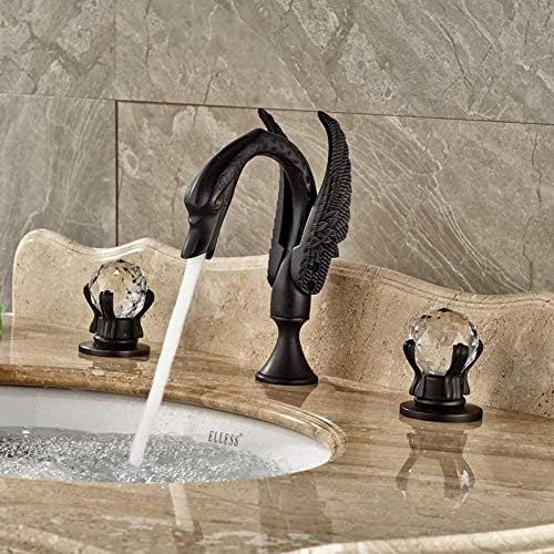 Robinets de cuisine mitigeur bimande en cristal et robinet de lavabo