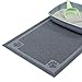 Cavalier Pets, Extra Large Dog Bowl Mat for Cats and Dogs, Silicone Non-Slip Absorbent Waterproof Dog Food Mat, Water Resistant and Easy to Clean, Unique Paw Design, 36 by 24 Inch, Grey