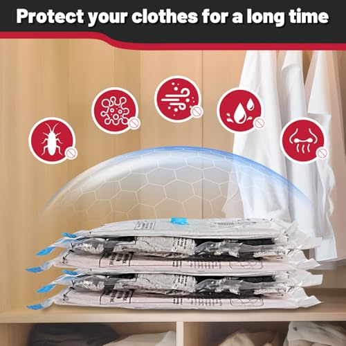 Image of UPGOGO Combo 24 Pack Vacuum Storage Bags with Portable Electric Pump,Vacuum Seal Bags for Clothing,Space Saver Bags,Vacuum Travel Bags for Luggage