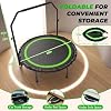 Mini Trampolín Rebounder ACWARM HOME de 40" para Adultos, Capacidad 440 Lbs, Verde | Plegable con Colchoneta de PP, Marco de Acero Aleado, Cuerdas Elásticas, Cardio de Bajo Impacto para Ejercicio 8