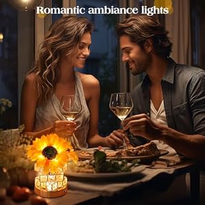 Sunflowers Flower Lamp,Rechargeable Cordless Touch Table Lamp,3-Colour Infinitely Dimming Battery Powered Small Night Light,Festival Restaurant Bedroom Bar Coffee Shop Birthday Gifts for Women Mom Sunflowers Flower LampRechargeable Cordless Touch Table Lamp3 Colour Infinitely Dimming Battery Powered Small Night LightFestival Restaurant Bedroom Bar Coffee Shop Birthday Gifts for Women Mom