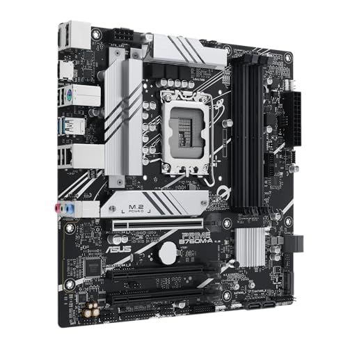 PRIME B760M-A-CSM Scheda madre mATX Intel LGA 1700, PCIe 4.0, DDR5, 2slot M.2, Ethernet Realtek 2.5Gb, Wi-Fi 6, DisplayPort, 2 HDMI, SATA 6 Gbps, USB 3.2 Gen 2 e Type-C, Aura Sync - Scheda madre - Immagine 2