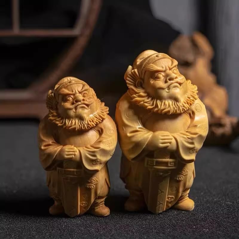 Amazon.co.jp: 鍾馗様 ミニ木彫り像（総高6cm）｜掌サイズの魔除け
