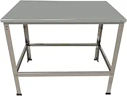 LAURINDOS, Mesa Industrial Inox 94x57x80 Suporte Multiuso Reforçada