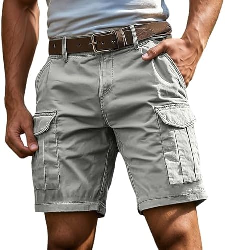 Men's Cargo Shorts Relaxed Fit Zip Off Casual Stretch Outdoor Work Shorts 2026 Summer Lightweight Multi Pockets Hiking Pants - 3