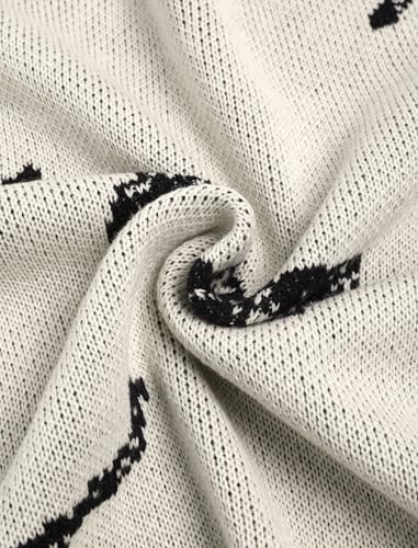 Image of ZAFUL Flower Crochet Turtleneck Sweater for Women Pullover Puff Long Sleeve Boho Knit Sweaters Trendy Knitwear Tops