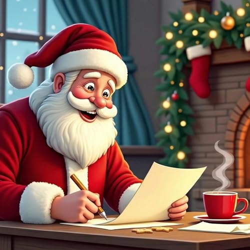Der WEIHNACHTSMANN schreibt einen WUNSCHZETTEL