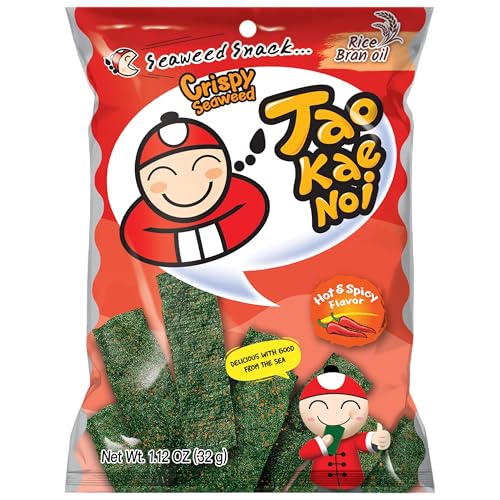 Tao Kae Noi Crispy Seaweed Snack Hot & Spicy, scharf-würziger Algensnack, 32 g 1