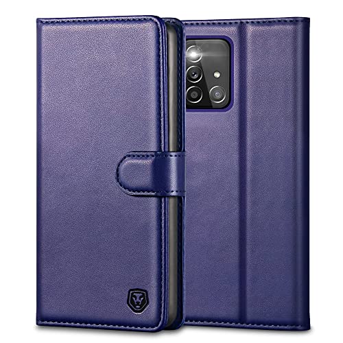 Kuafcase for Samsung A51 Case, Flip Wallet Leather Case with 4 Card Slots Magnetic Closure Kickstand Shockproof Protective Phone Case for Samsung Galaxy A51 - Blue