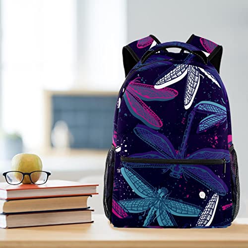 Mochila de libélula para la universidad y excursiones al aire libre con compartimento amplio 6