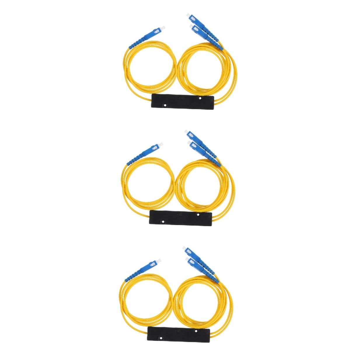 Splitter de fibra óptica monomodo UKCOCO divisor de tres vías audio vídeo 8