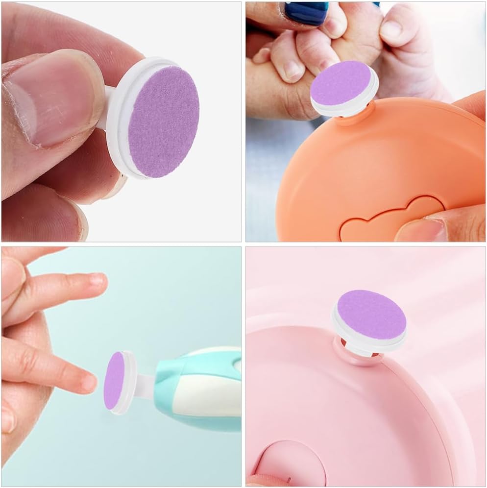 24pcs Replacement Sanding Heads for Electric Nail Trimmer - Universal Nail Grinding Pads for File Machine