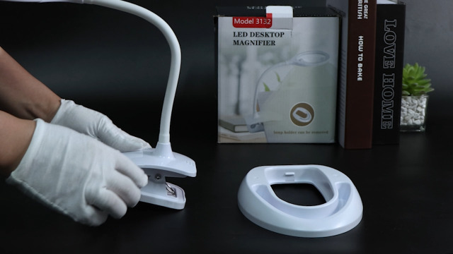 YUHINN Lupe Lupe mit LED-Licht und Stand-Freisprecheinstellungen Touch-Optik-Ausrüstung für Naharbeit-Reparatur-Handwerk Arbeiten in der Nähe
