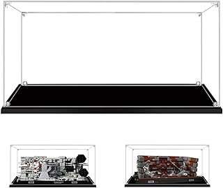 BOOVAX Display Case - Acrylic Clear Display Box for Lego-75329/75339 - Compatible with [Trench Run/Trash Compactor Diorama] Model - 9.8x7.8x5.9 inch