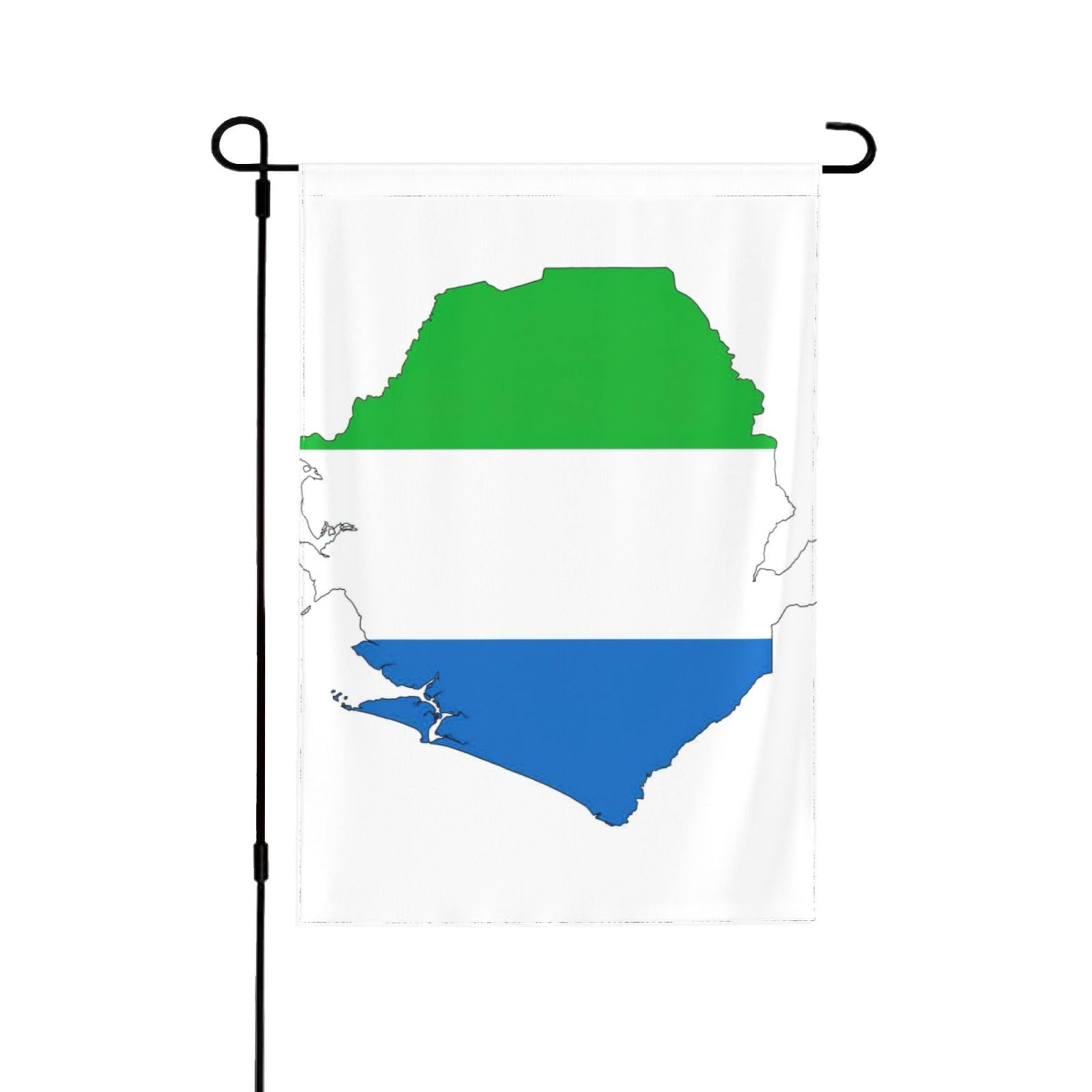 Drapeau Sierra Leone double face résistant aux intempéries pour jardin
