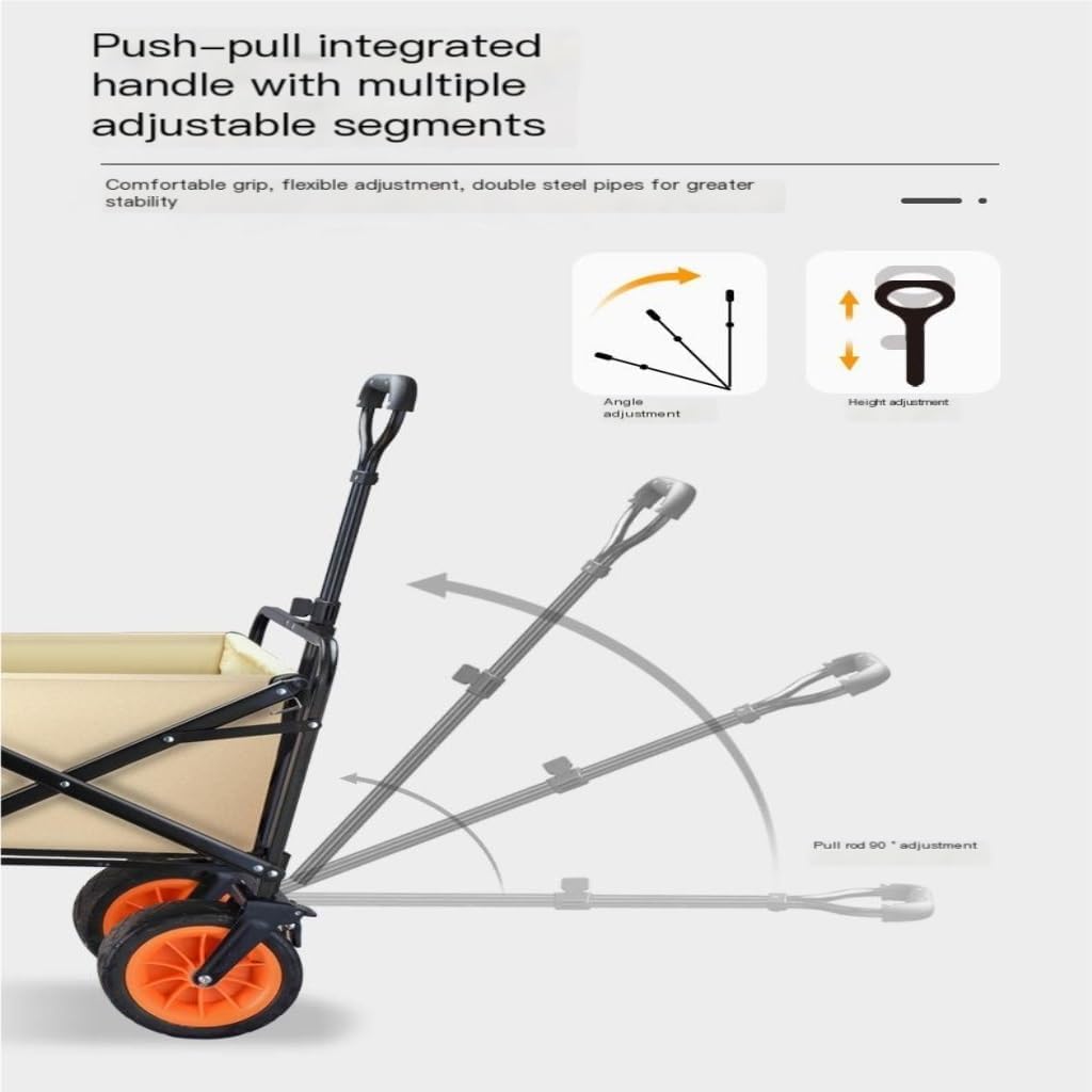Outdoor Cart Outdoor Hand-Pulled Folding Camper Trailer, Grocery Shopping, Camping Stall, Camping Cart, Camp Trolley Outdoor Gardening Carts