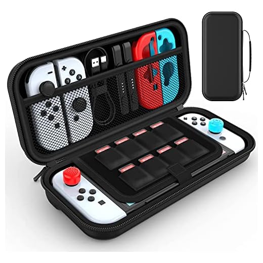 Case Para Nintendo Switch Oled - Capa Protetora Para Nintendo Switch Oled Com 9 Compartimentos Bolsa Perfeita Para Viagens Estojo Bag de Proteção e Acessórios Para Nintendo Switch Oled - 4Leader