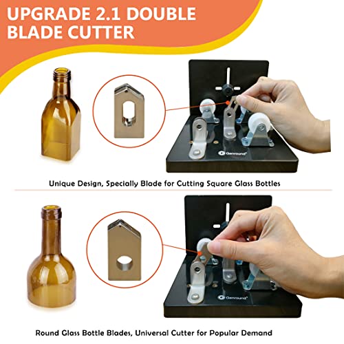 Bottle Cutter, Genround Upgrade 2.1 Glass Bottle Cutter Machine For Round, Square And Oval Bottle Cutting | Cut Bottle From Neck To Bottom | Glass Cutter Bottle Cutting Tool For Diy Projects #TOP2