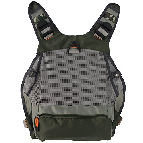 Image of Kylebooker Fly Fishing Vest Pack for Men and Women | Breathable Mesh, Multiple pockets, Adjustable Size, Lightweight, Backpack for Outdoor Trout Bass Fishing