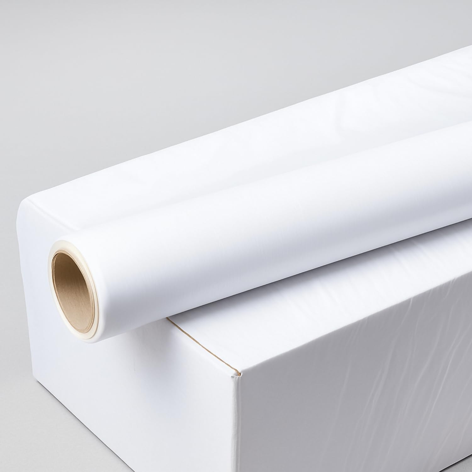EVOTRADE Przezroczysta lub biała folia rozciągliwa, folia PVC o wysokiej wytrzymałości do pakowania, palety, przeprowadzki i wysyłki - liczba rolek do wyboru (biała, 6)