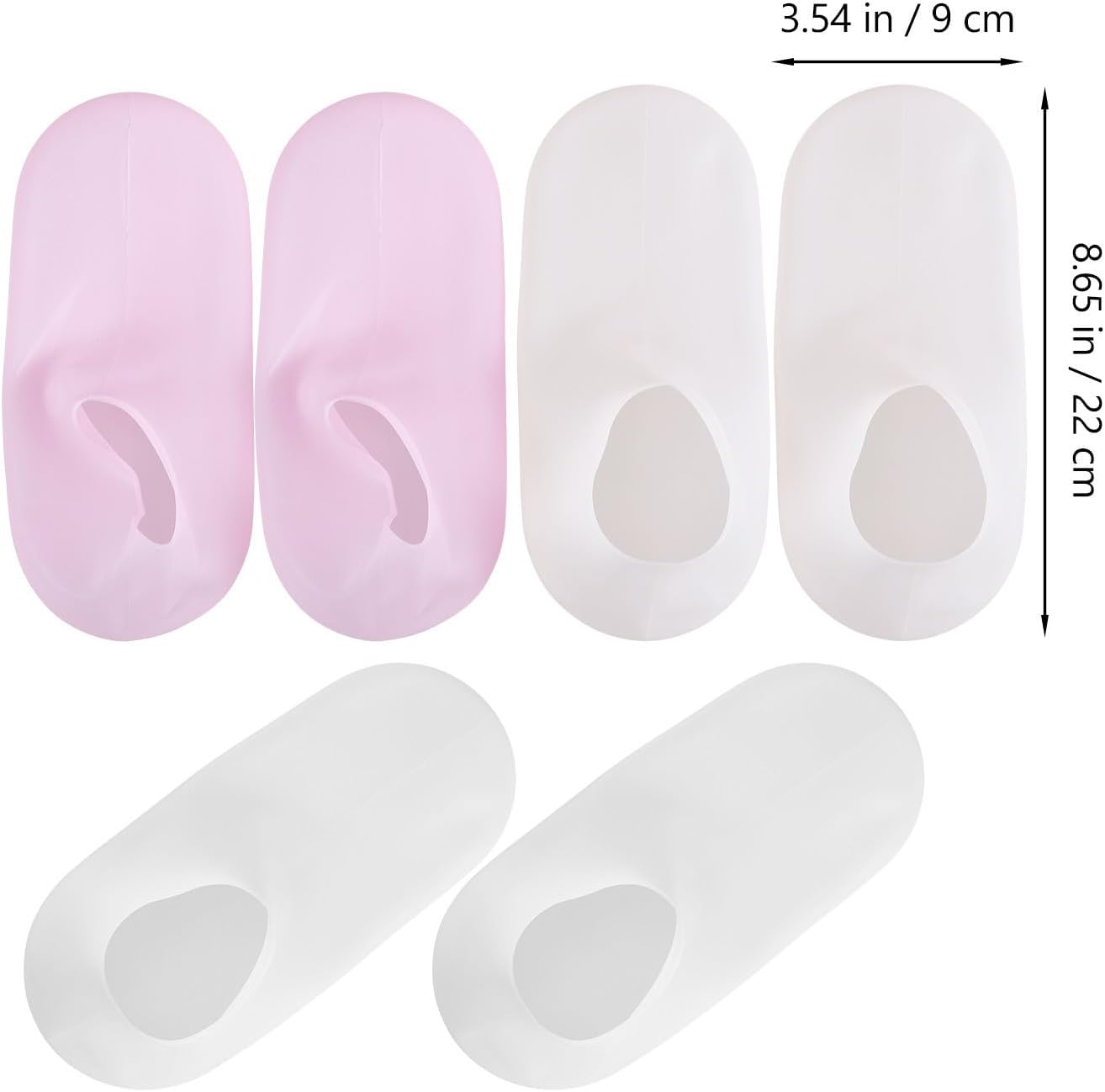 Generic 3 Pairs Silicone Foot Care Socks for Heel Crack Prevention and Moisturizing Leak-Proof Foot Covers for Daily Use and Hotel