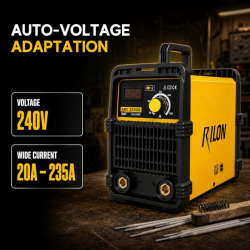 Image of RILON ARC 235GE Welding Machine | 235A IGBT Inverter ARC /MMA Welder | Authorised Indian Distributor | RI CHIP Control | Hot Start + Arc Force | For 2.5mm & 3.2mm Electrodes | 6 Month Service Warranty