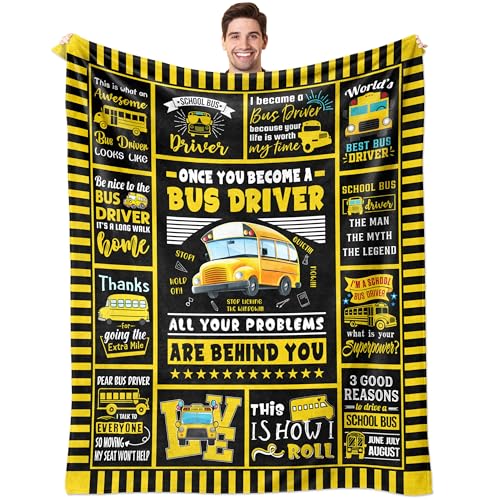 Sqovulw Christmas School Bus Driver Gifts for Men/Women, Xmas Bus