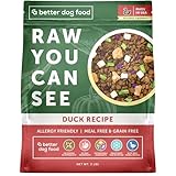 A Better Treat | Allergy Friendly Duck Dry Dog Food | Raw You Can See | No Chicken, Duck Only Animal Protein, No Meal Ingredients, Grain Free | Stomach Soothing Kibble + Freeze Dried Raw Dog Food
