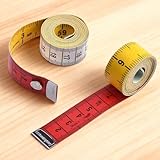 Larfraecy Doppelseitiges Stoffbandmaß, Nähen, flexibles Maßband für Körpermaße und Kleidungsschneider, ideal für Schneider und Schneider, 150 cm, tragbares, weiches Stoffmaßband, 2 Stück