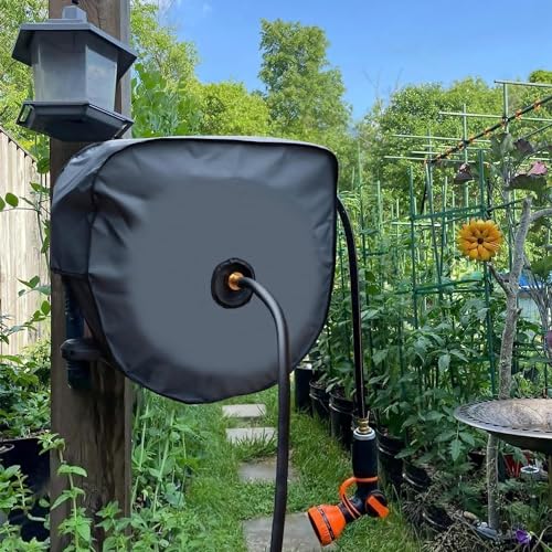 Image of Giraffe Tools AW50 Retractable Garden Hose Reel Cover UV Resistant, Anti-Fading and Waterproof Cover for Water Hose Reel