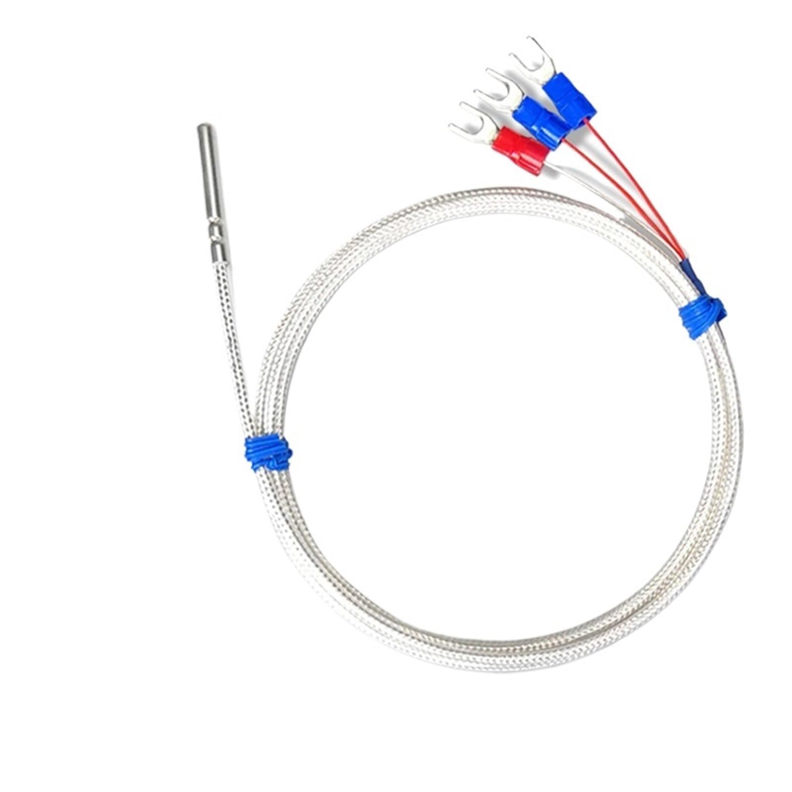 Sensor PT100 2M con sonda de acero de 4mm para control de temperatura industrial 6
