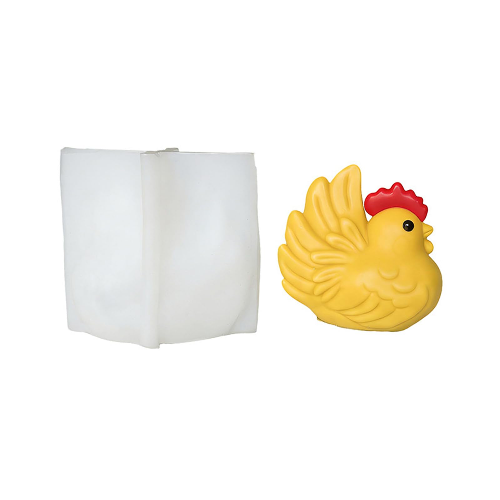 Alksubbm Rooster Figurine Silicone Molds Multipurpose Silicone Molds for Making Decorative Gypsum Epoxy Resin Craft Food Grade Elastomer Candlewax Cast
