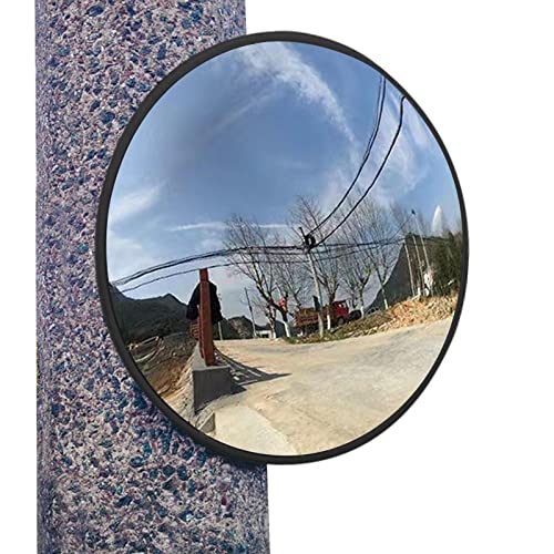 Miroir convexe sécurité routière 30cm grand angle incurvé haute définition avec support