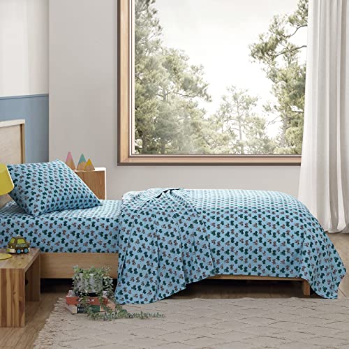 Image of Eddie Bauer Kids - Queen Sheet Set, Ultra-Soft Microfiber Bedding with Fully Elastic Fitted Sheet, Kids Bed Set with Pillowcases, Easy Care Bedding (Little Rider)