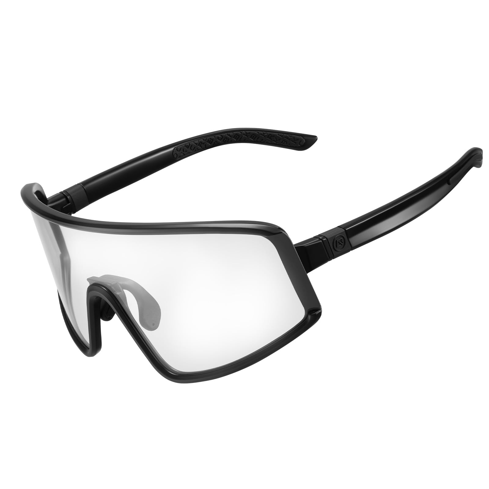ROCKBROS Photochromic Cycling Sunglasses UV400 Transparent TR90 Frame Fashion Windproof for Running, Fishing, Golf
