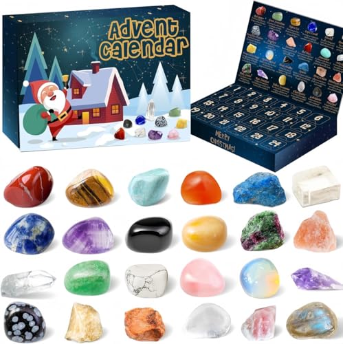 Adventskalender 2025 Kinder Edelsteine, Weihnachtskalender 24 Stück...