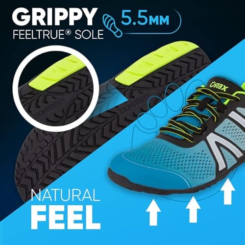 Xero Shoes Men's Hfs Running Shoes - Zero Drop, Lightweight & Barefoot Feel, Glacier Blue, 12 #TOP5