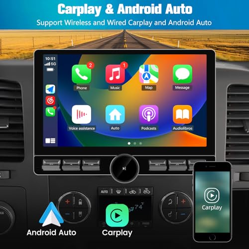 Image of AWESAFE Qualcomm 8 Core 64GB Car Radio Stereo for Chevy Silverado Tahoe Equinox GMC Sierra Yukon 2007-2013 with CarPlayAndroid Auto
