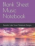Blank Sheet Music Notebook: 200 Lined and Staffed Pages 8 1/2 x 11 Convenient Journal Alternating Pages Wide Lined Pages for Songwriter Lyrics and 12 ... and Music Theory Students and Teachers