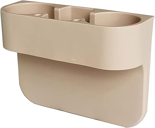 Miniatura 9 de 2 portavasos de cuña de asiento para automóvil, organizador de tazas con portavasos (negro)