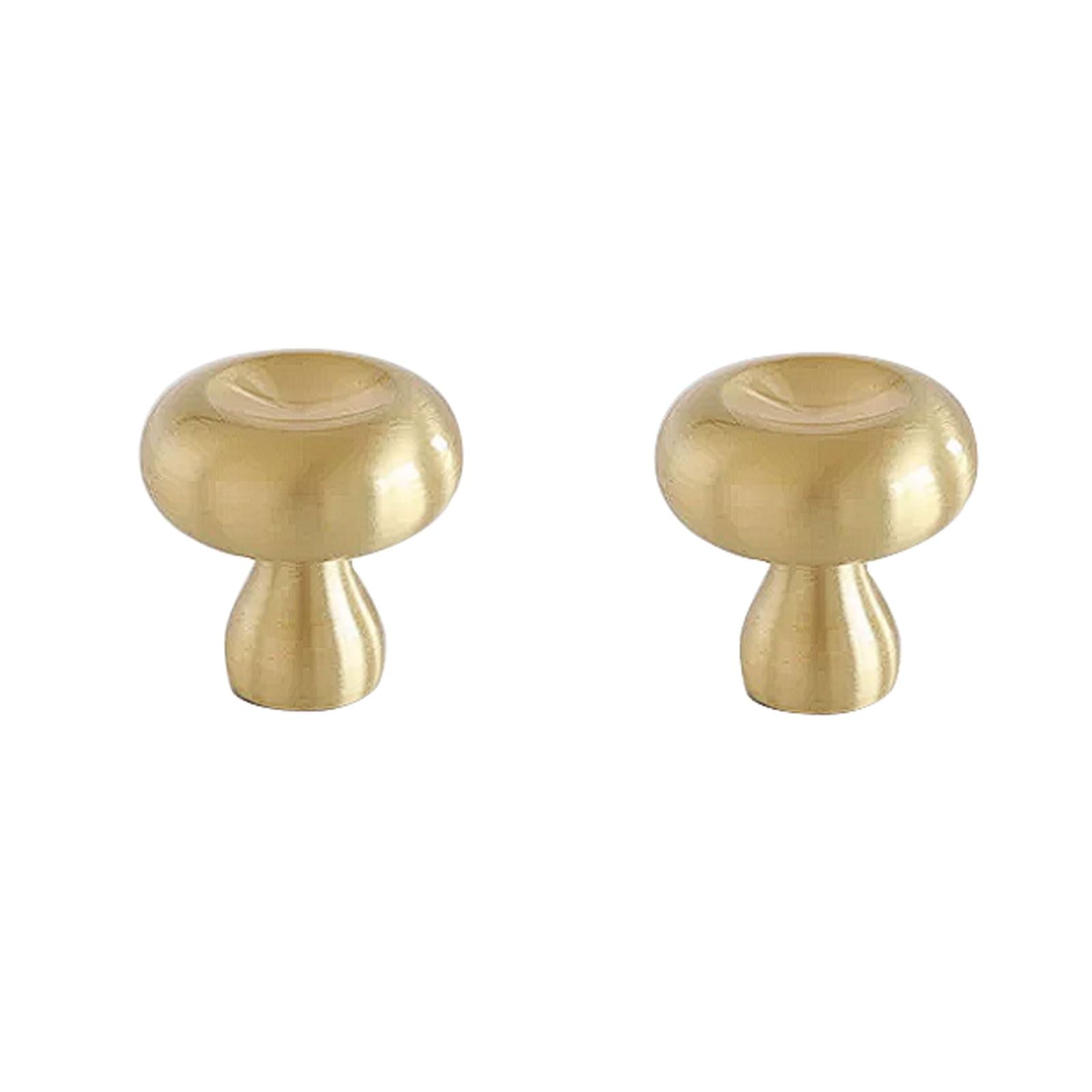 Chenhoju Brass Solid Cabinet Handle, Single Hole Drawer Pull, Brushed Antique Bronze Small Knob For Cabinets, Wardrobes Cabinet Pulls(Brass)