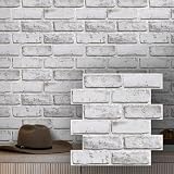 COMSTICKC Paneles de Pared 3D Autoadhesivos Ladrillo, 10 Piezas