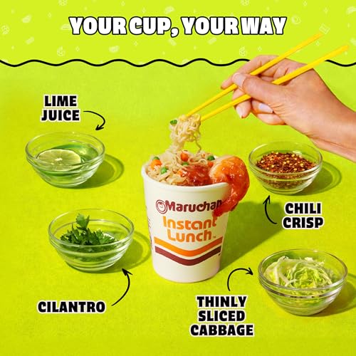 Image of Maruchan Instant Lunch Ramen Noodles, Lime Chili with Shrimp - Japanese-Style Instant Noodle Soup, Easy Meal Ready in 3 Minutes - 2.25 Oz. (12 Pack)