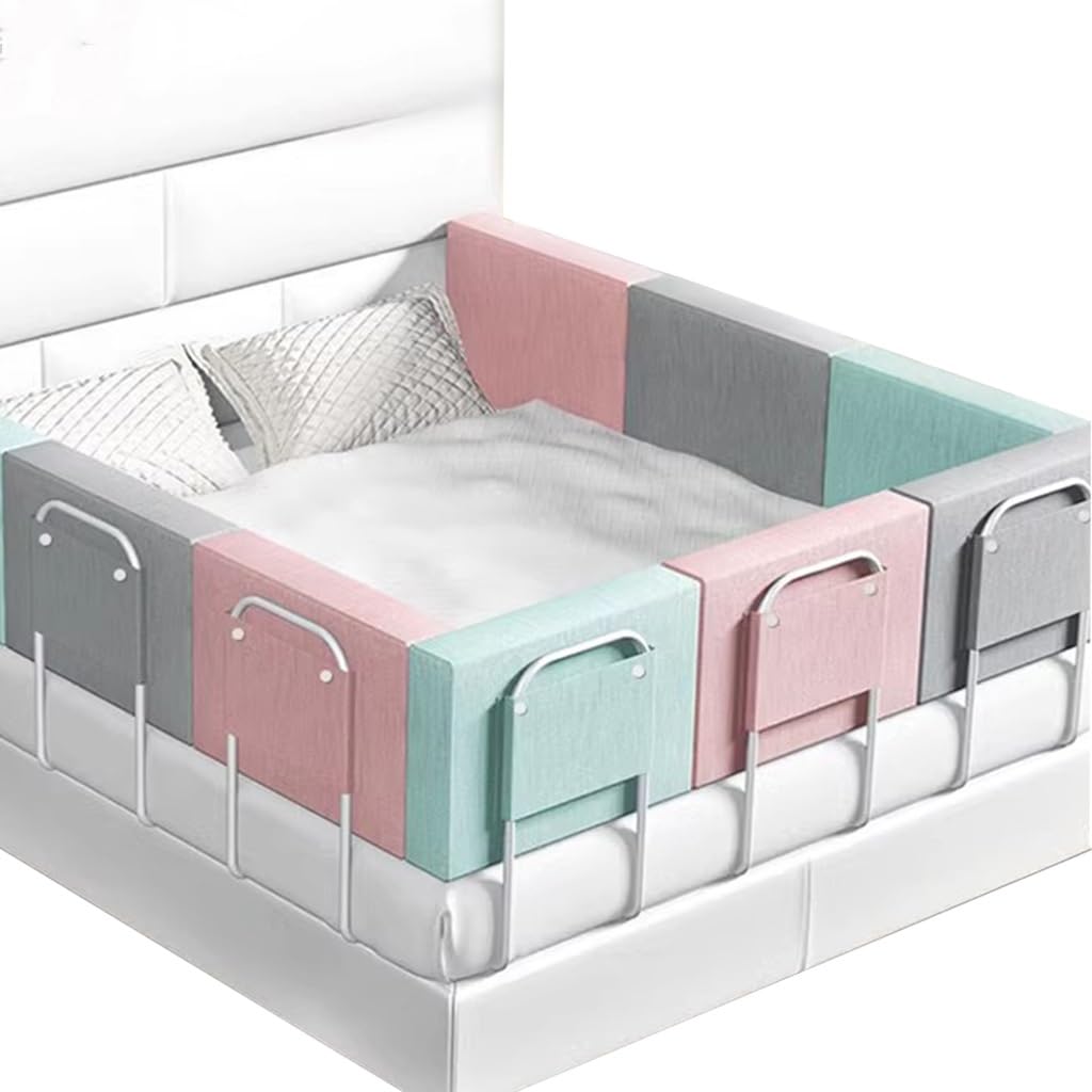 Barriera Anticaduta Letto Per Bambini | Regolabile In Altezza, Per Materassi 5-30 Cm, Tessuto Cationico Lavabile