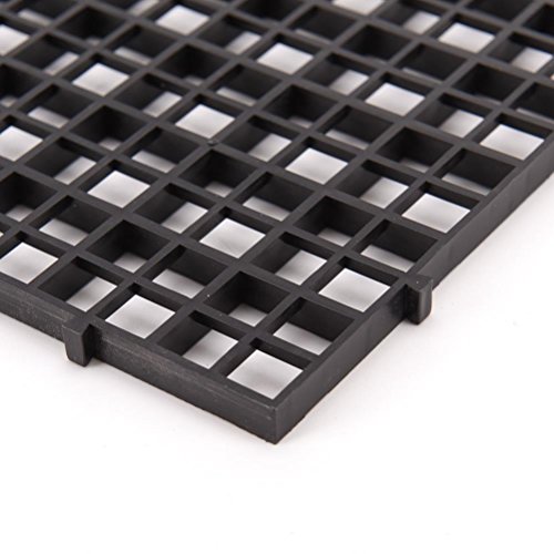 Obangong 6 Pcs Grid Isolate Board Divider Fish Tank Bottom Black Filter Tray Aquarium Crate #TOP3