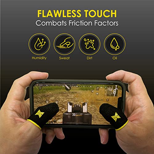 Mgc Clawsocks Carbon +Silver, Mobile Phone Gaming Finger Sleeves, Gamer Thumb Protector Stabilizer Compression Support, Pubg Game Hand Controller Gloves Cover Wrap, Durable Fiber Breathable Sweatproof #TOP5