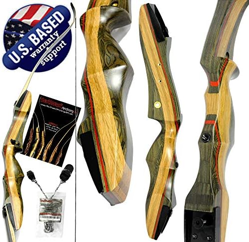 Southwest Archery Spyder Takedown Recurve Bow – Right Hand – Compact Fast Accurate 62″-64″ Hunting & Target Bow – Draw Weights in 20-60 lb – Beginner to Intermediate – USA Company